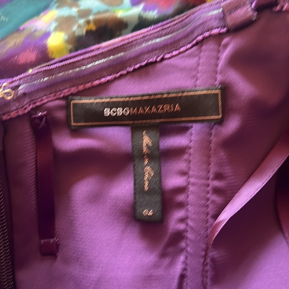 BCBG Maxazria Floral Print Strapless Dress US4 - Picture 7 of 8